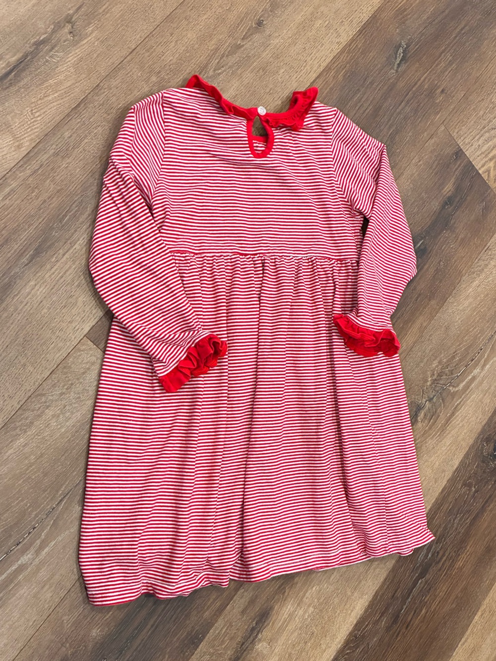 Stitchy Fish Red Stripe Christmas Dress Holiday Santa Milk Holiday 7 Girl - Picture 6 of 11